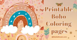 12 Free Printable Boho Coloring Pages 9 printable minimalist coloring pages, boho coloring pages for kids and adults