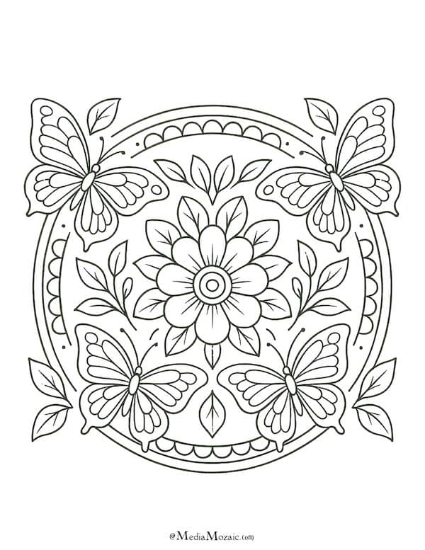 25+ Free Printable Mandala Coloring Pages to Relax and Unwind (PDF Download) 14 butterfly mandala coloring pages,
,printable mandala coloring pages
simple mandala coloring sheet
mindfulness coloring for kids and adults,printable nature mandala