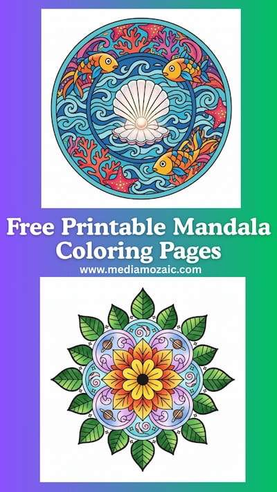 25+ Free Printable Mandala Coloring Pages to Relax and Unwind (PDF Download) 3 mandala coloring images, mandala art coloring pages