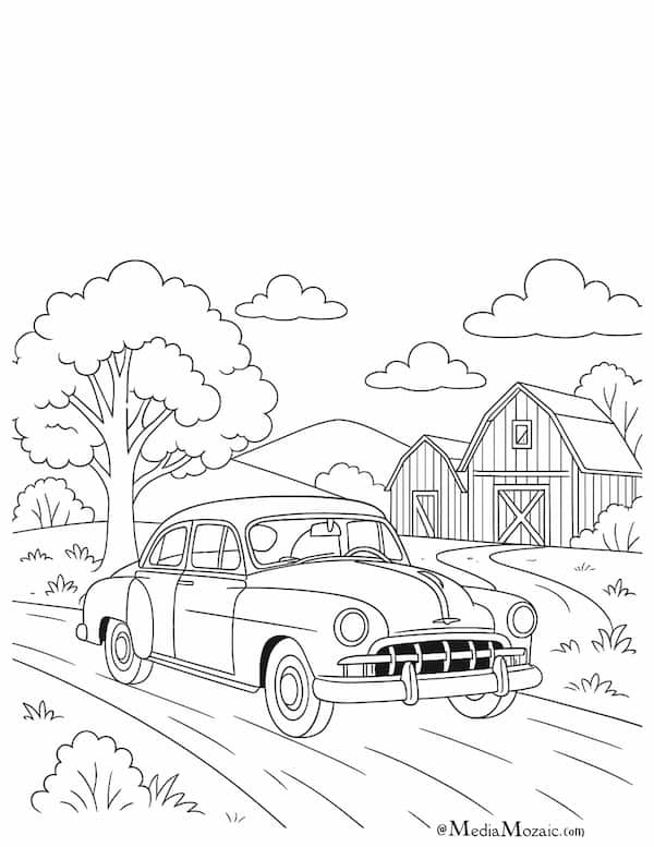 13 Free Printable Car Coloring Pages (PDF) 12 Car Coloring Pages PDF,printable classic car coloring pages