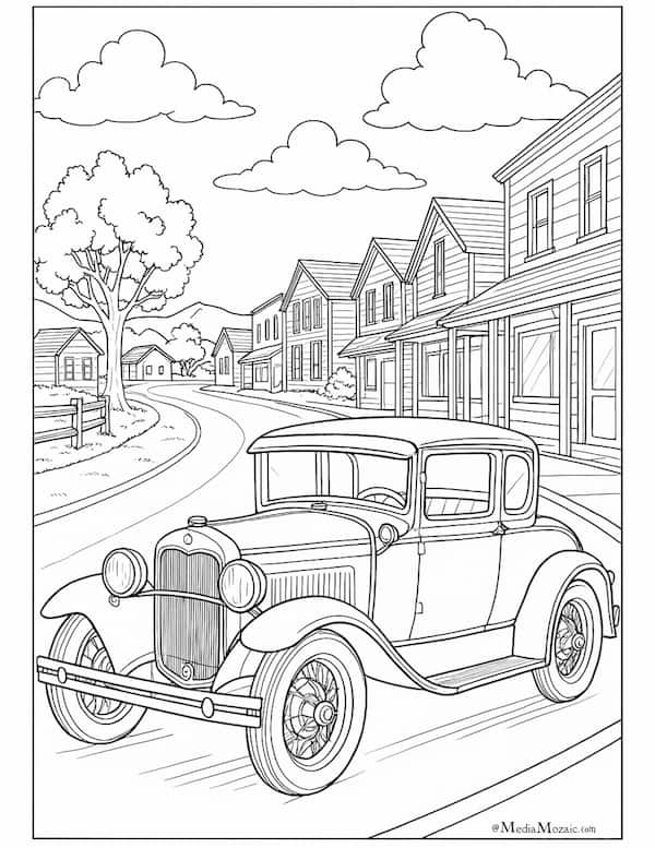 13 Free Printable Car Coloring Pages (PDF) 3 free car coloring page for kids,
sports car coloring sheet printable,
vintage car coloring pages, classic car coloring,car coloring pages pdf