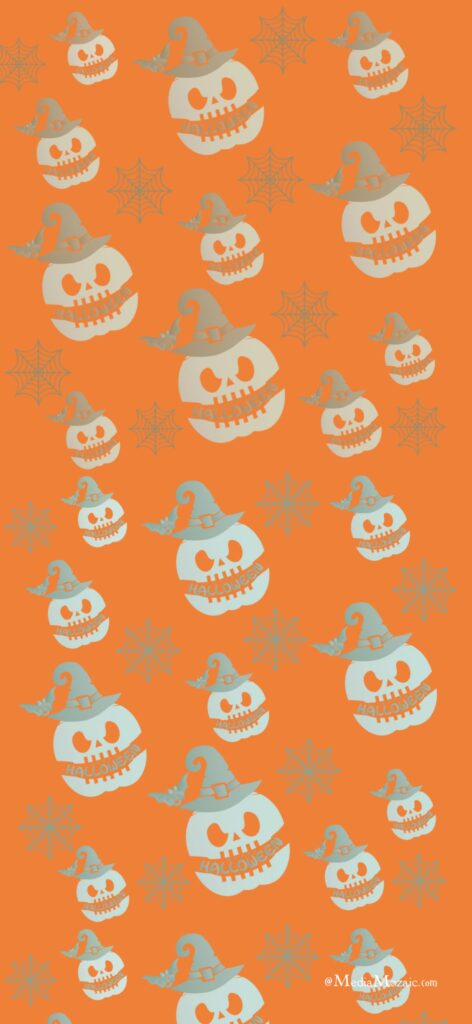 Orange Halloween iPhone Wallpaper with Pumpkins🎃 1 Orange Halloween iPhone Wallpaper with Pumpkins🎃