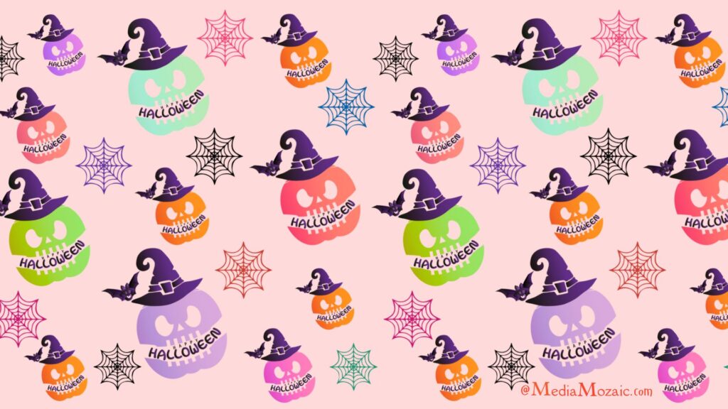 30+ Spooky & Cute Halloween Backgrounds | Halloween Background Pictures 24 Happy Halloween colorful Wallpaper for Phone, colorful pumpkin witch backgrounds for desktop