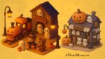 halloween 3d illustrations