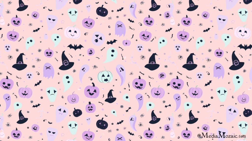 30+ Spooky & Cute Halloween Backgrounds | Halloween Background Pictures 22 witch hat and pumpkin wallpaper for desktop,