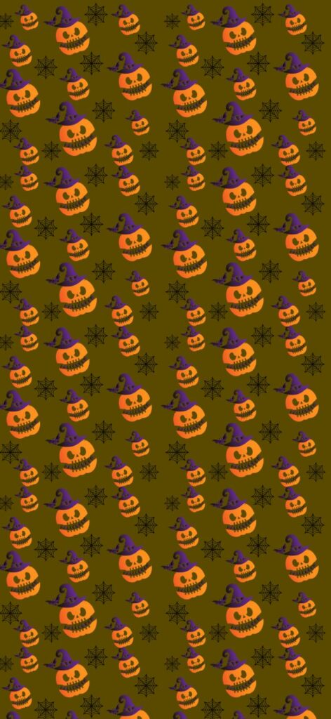 17 Halloween Backgrounds for iPhone (Free Download) 9 Spooky Halloween Pattern iPhone Wallpaper, Pumpkin Witch Halloween Background