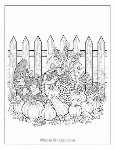 Free Printable Thanksgiving Coloring Pages for kids & Adults 10 cornucopia coloring pages for kids and adults, harvest coloring pages thanksgiving