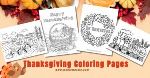 Free Printable Thanksgiving Coloring Pages for kids & Adults 4 coloring pages 3
