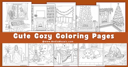 Free Printable Cozy Coloring Pages for Kids and Adults 34 Free Printable Cozy Coloring Pages for Kids and Adults