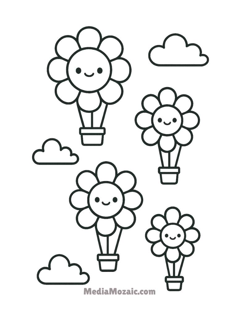 Cute Flower Coloring Pages for Kids – Kawaii Garden Fun! 9 Whimsical flower coloring page featuring flower-shaped hot air balloons floating among clouds,ChatGPT can make mistakes. Check important info. See Cookie Preferences.
ChatGPT says: Here are the keywords in one paragraph, separated by commas: smiling flower coloring pages, cute flower coloring sheets, flower coloring pages, daisy coloring pages, cute kawaii flower coloring pages, kawaii flower coloring pages, aesthetic coloring pages flowers