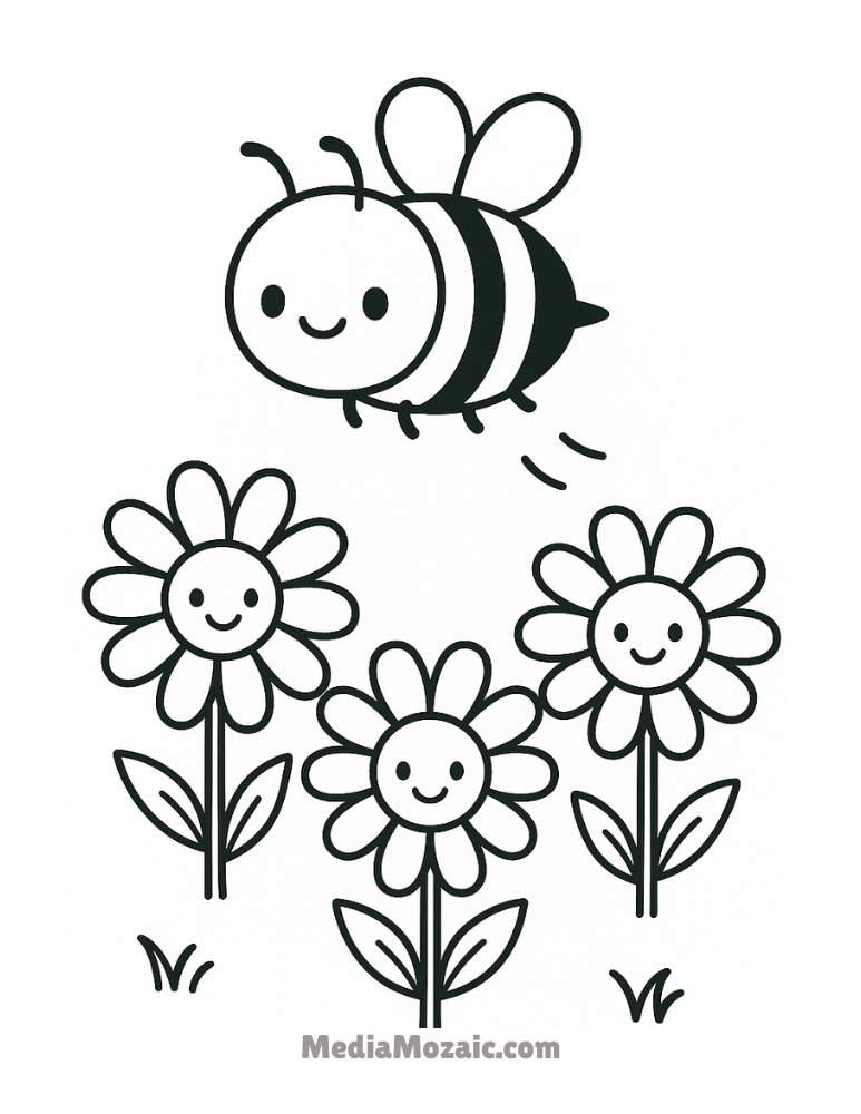 Cute Flower Coloring Pages for Kids – Kawaii Garden Fun! 7 Bee and flower coloring page showing a big smiling bee flying over three cute daisies,ChatGPT can make mistakes. Check important info. See Cookie Preferences.
ChatGPT says: Here are the keywords in one paragraph, separated by commas: smiling flower coloring pages, cute flower coloring sheets, flower coloring pages, daisy coloring pages, cute kawaii flower coloring pages, kawaii flower coloring pages, aesthetic coloring pages flowers